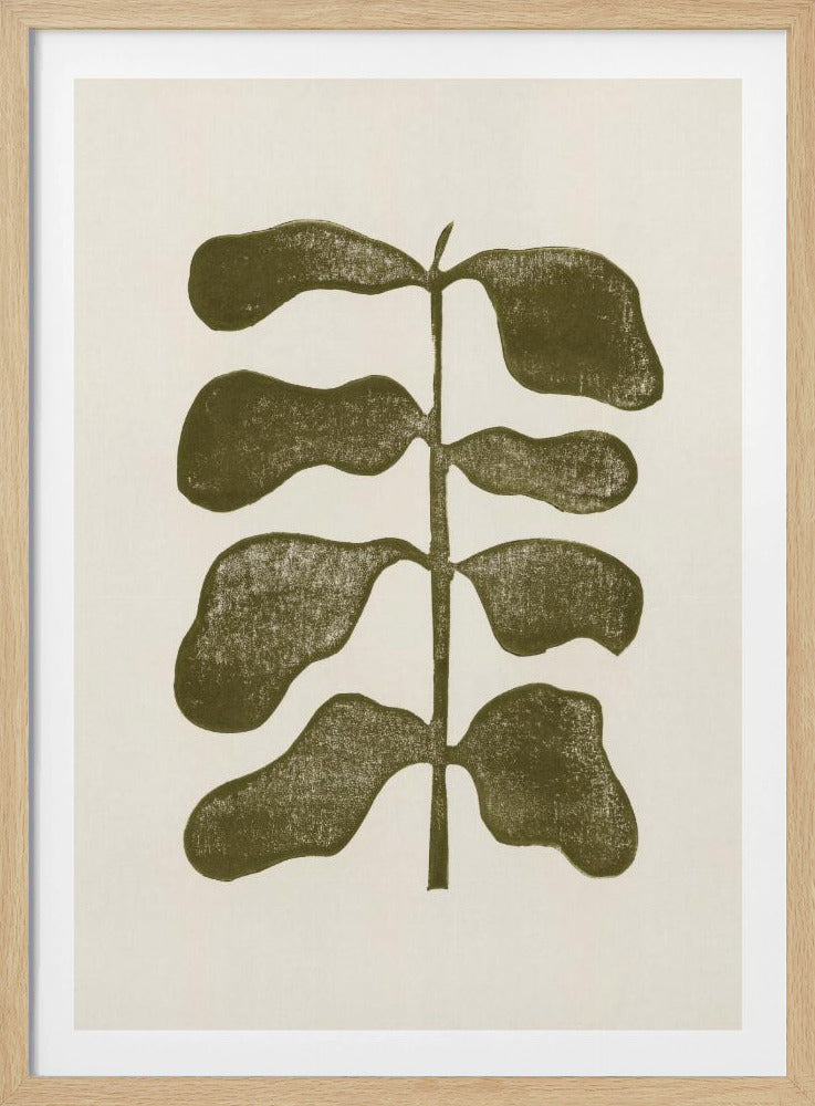 Linolschnitt Pflanze | Poster