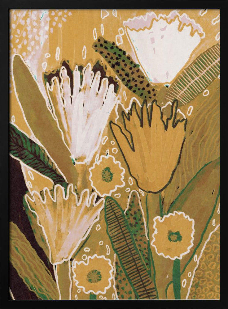 Magische Wildblumen / Gelb &amp; Grün | Poster