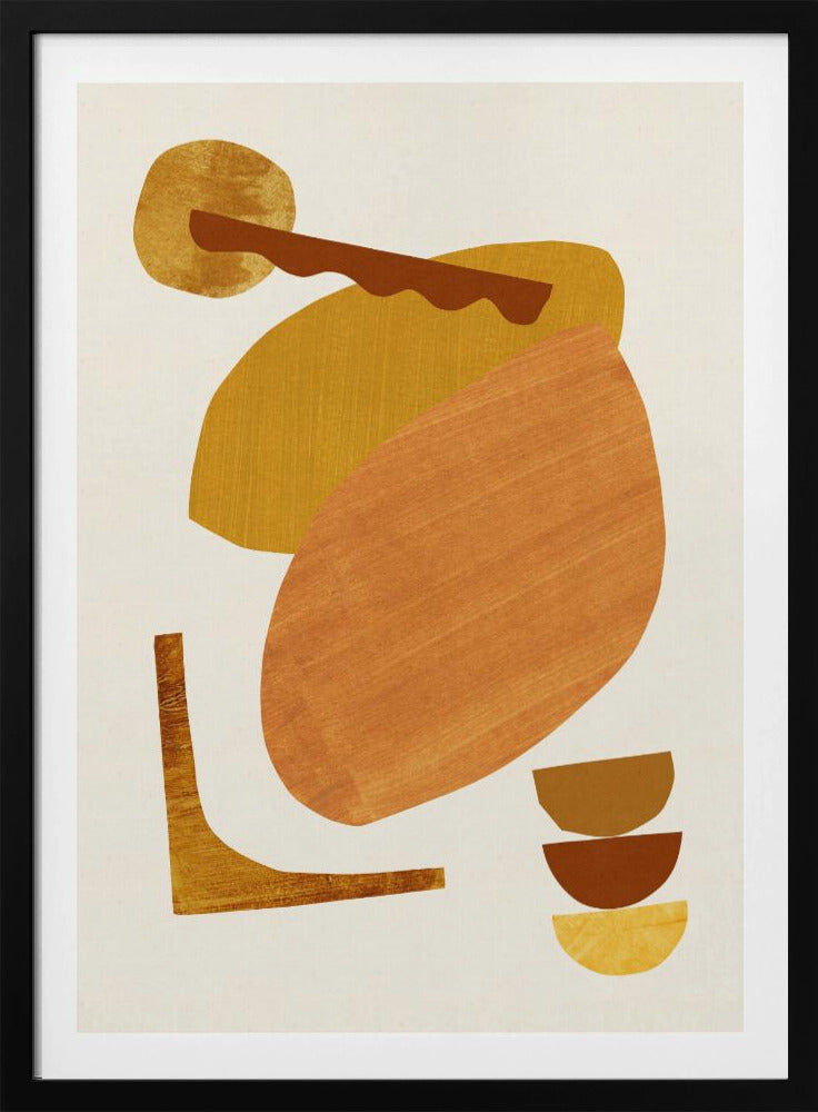 Abstract Collage With Warm Shapes | Poster