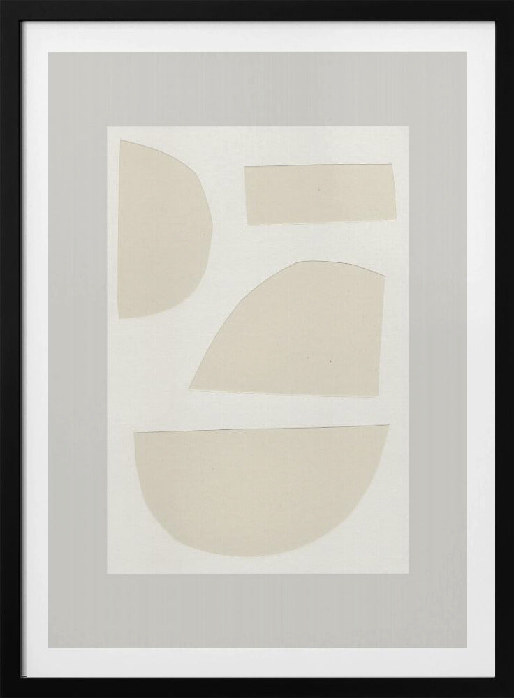 Geometric Shapes In A Monochrome Palette | Poster