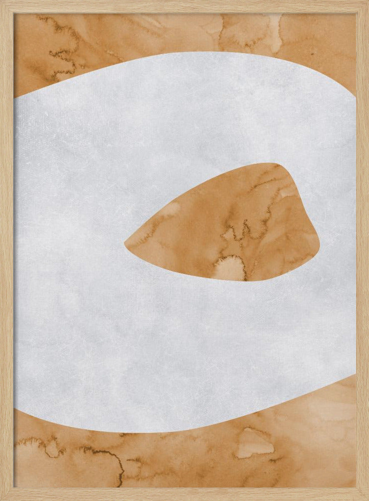 Abstrakte Ansicht des Kraters am See | Poster
