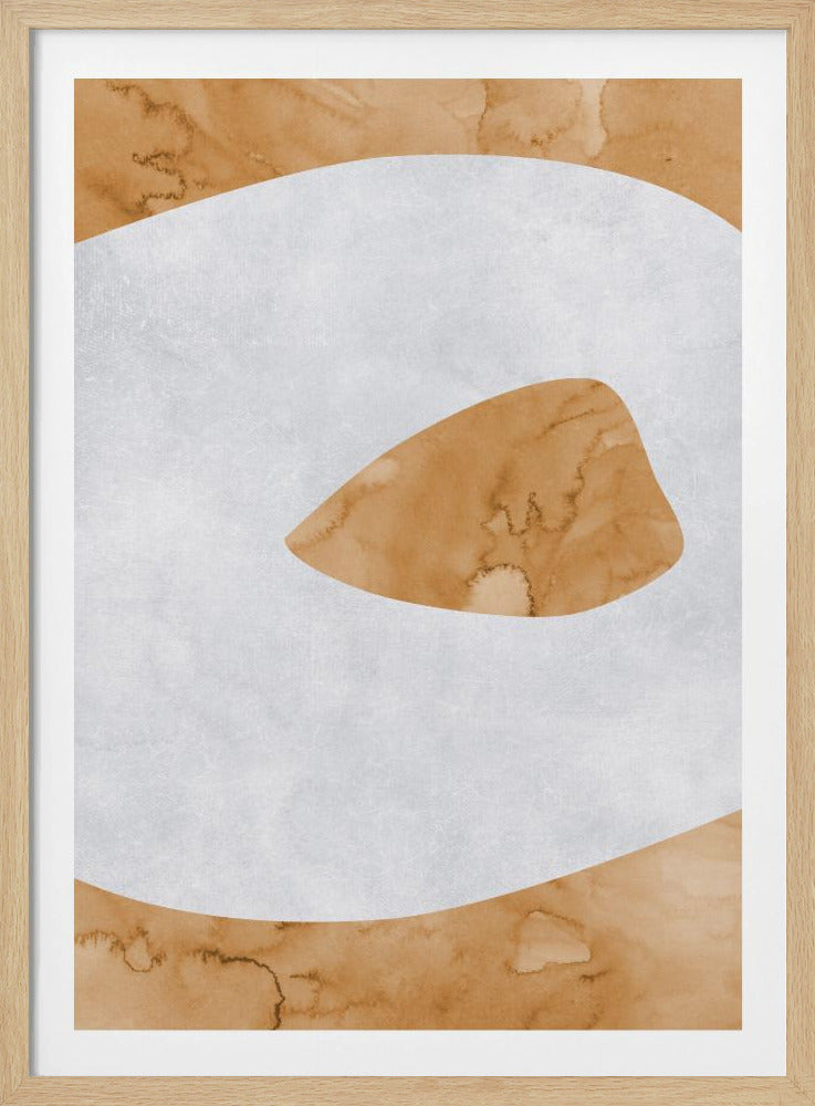 Abstrakte Ansicht des Kraters am See | Poster