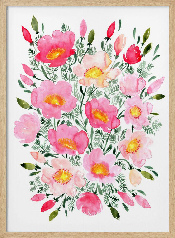 Winterlynn Blumenstrauß in Rosa | Poster