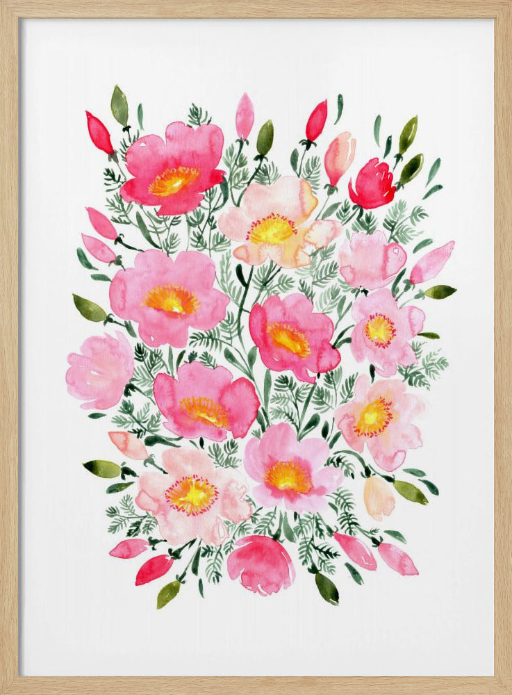 Winterlynn Blumenstrauß in Rosa | Poster