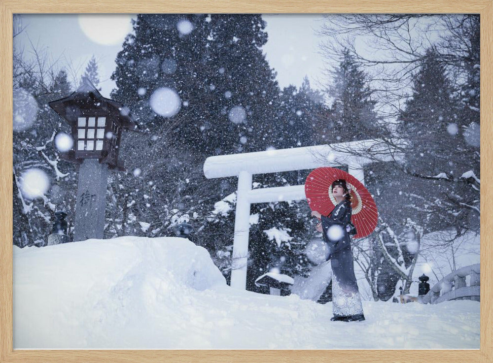 Winter shrine in japan | Poster