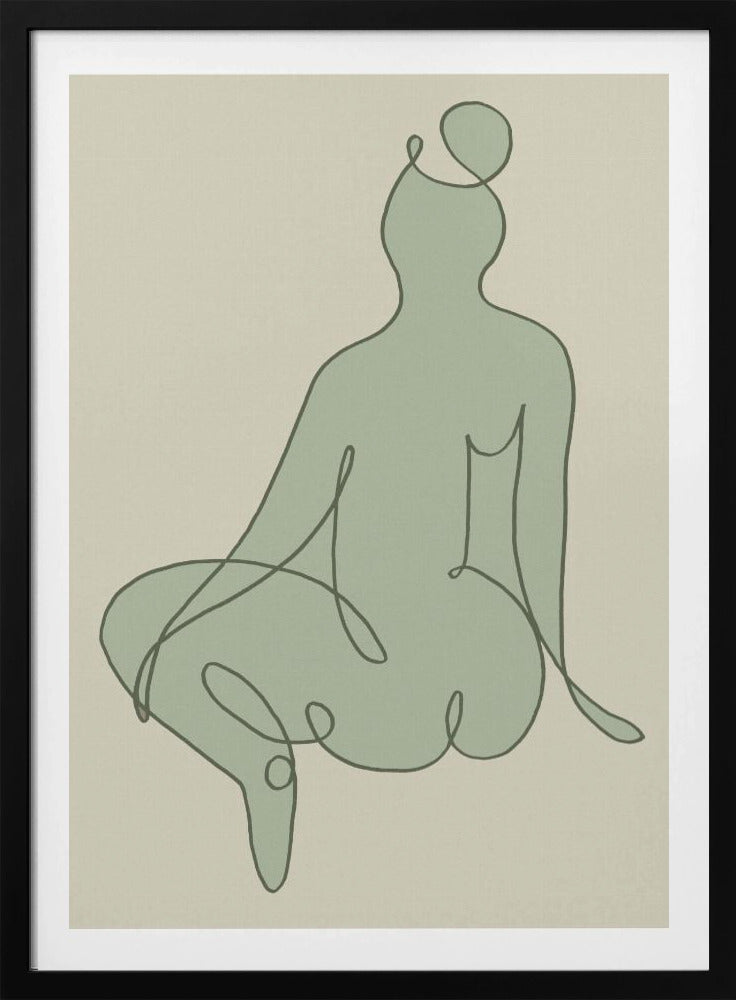 Sitzend Grün | Poster
