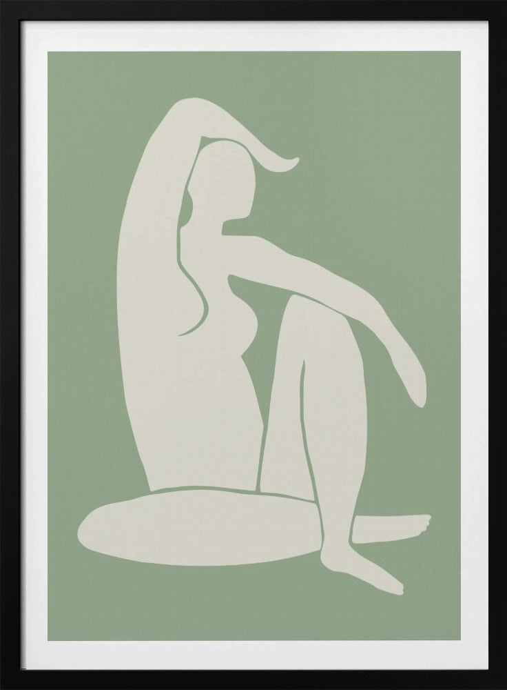 Figur im Matisse-Stil Grün | Poster