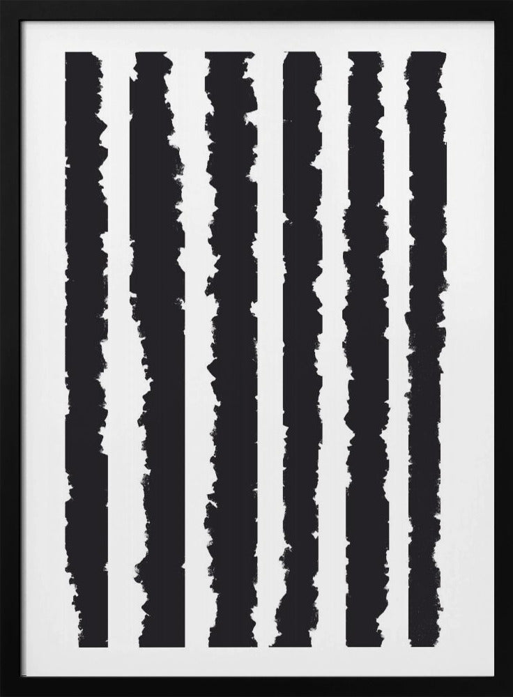 Vertikale Streifen mit gezackten Kanten | Poster