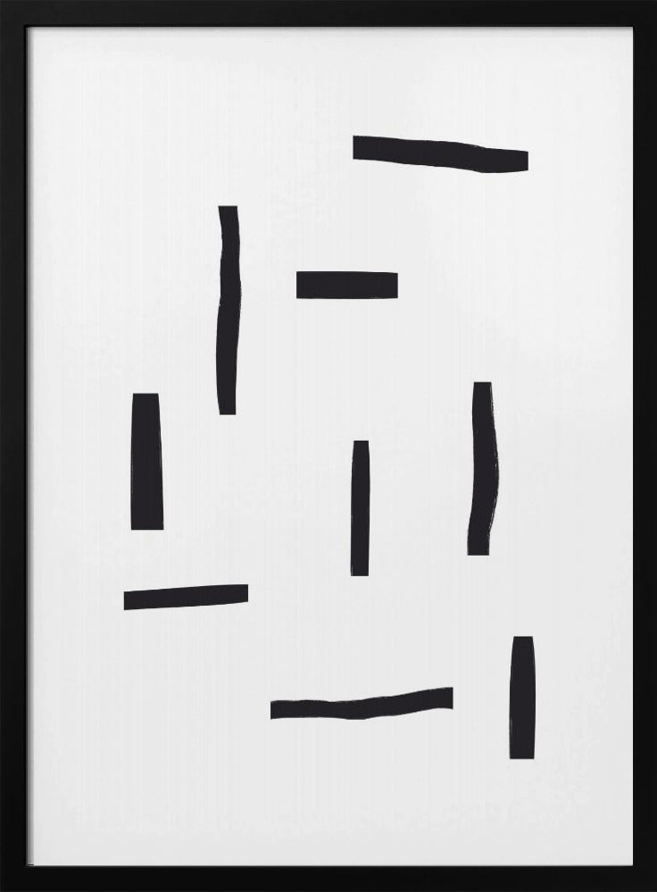 Schwarze Linien auf weißem Hintergrund | Poster