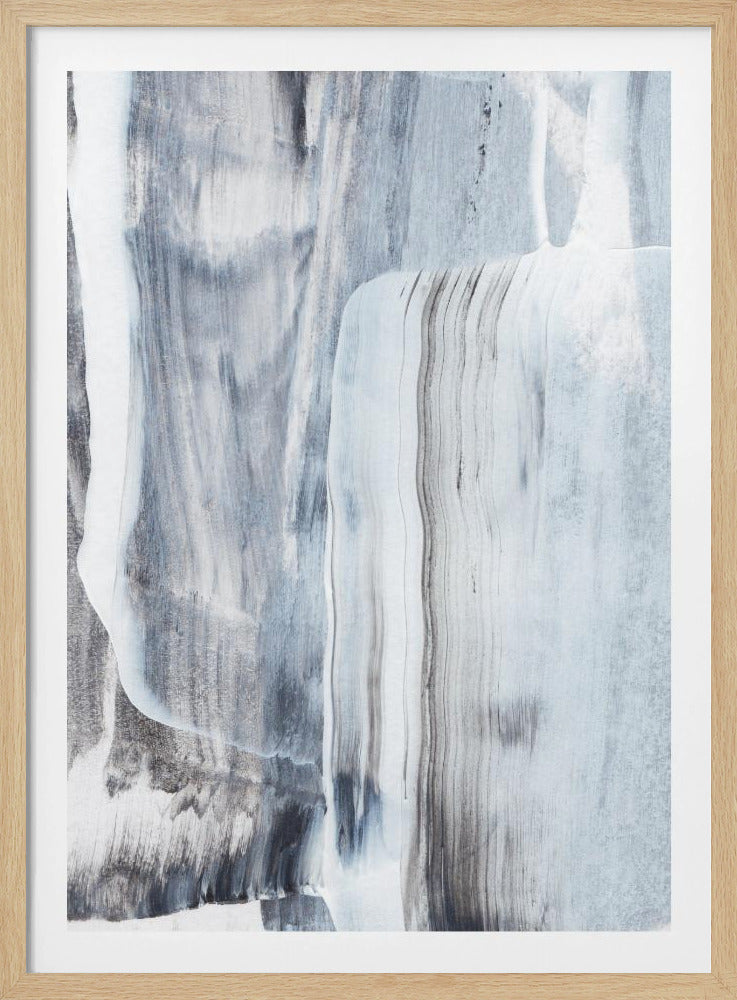 Black And White Brushstrokes | Poster