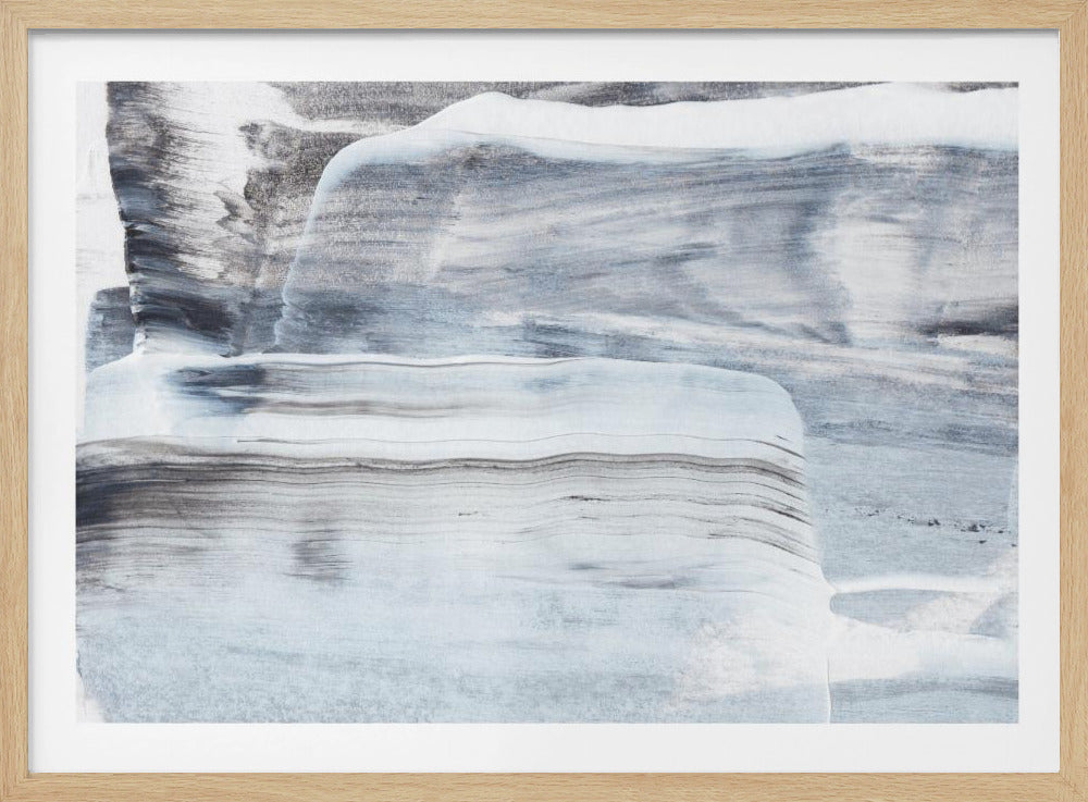 Black And White Brushstrokes | Poster