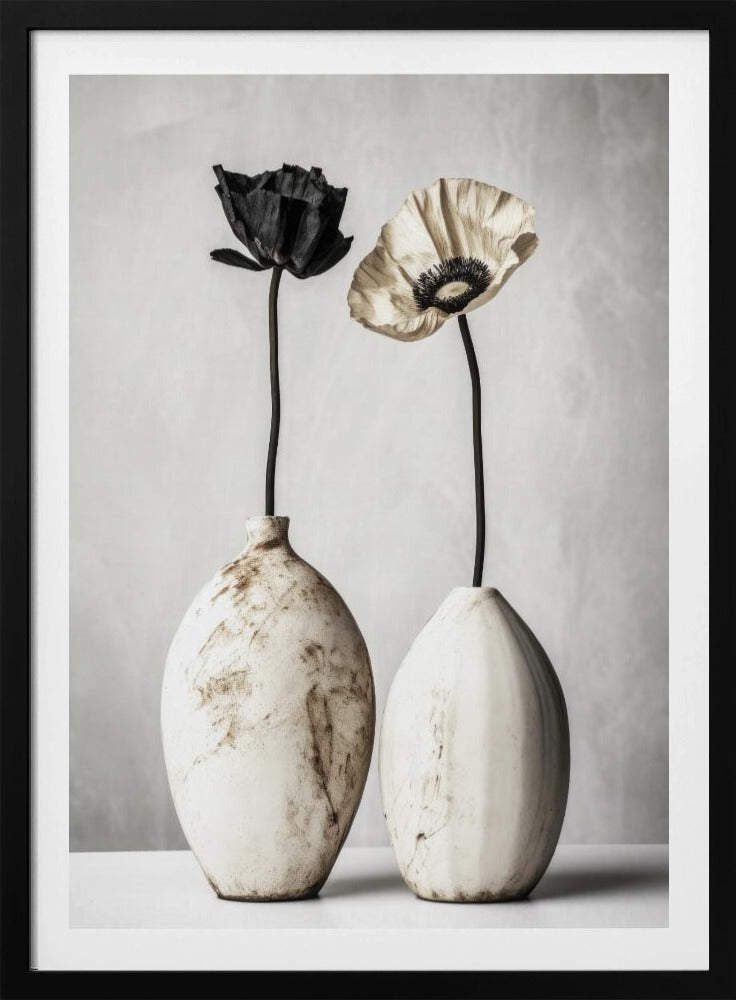 Kontrastierende Blüten | Poster