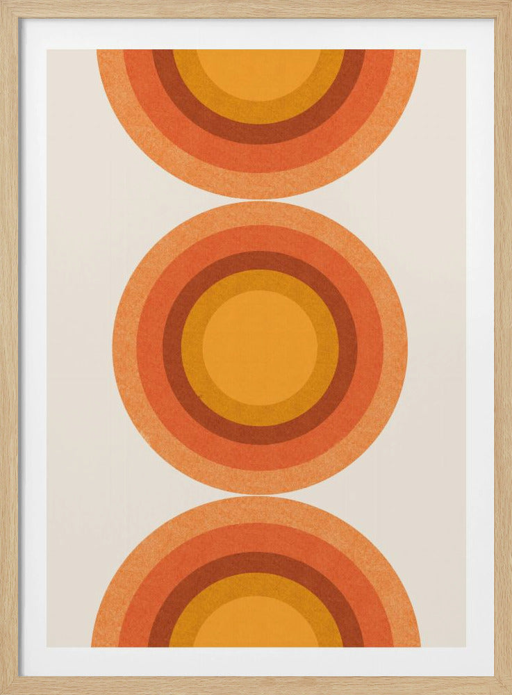 Retro Sonnenkreise | Poster