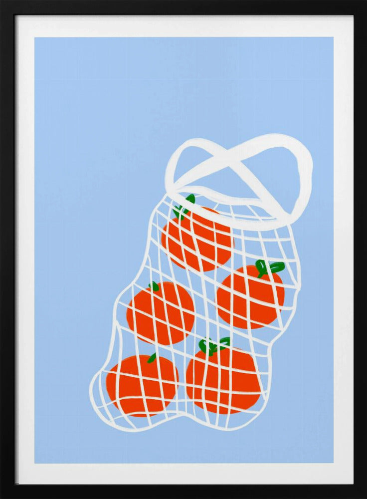 Tomaten im Netz | Poster