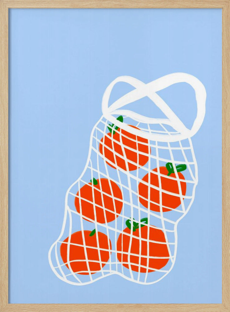 Tomaten im Netz | Poster