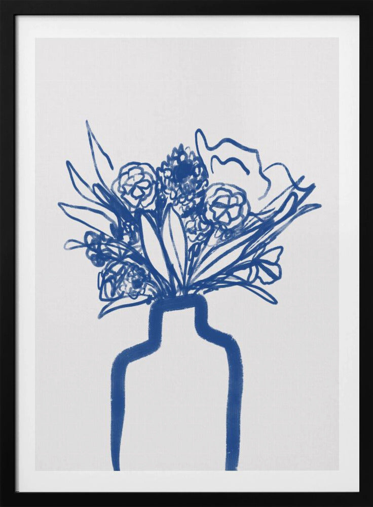 Blauer Vasenstrauß | Poster