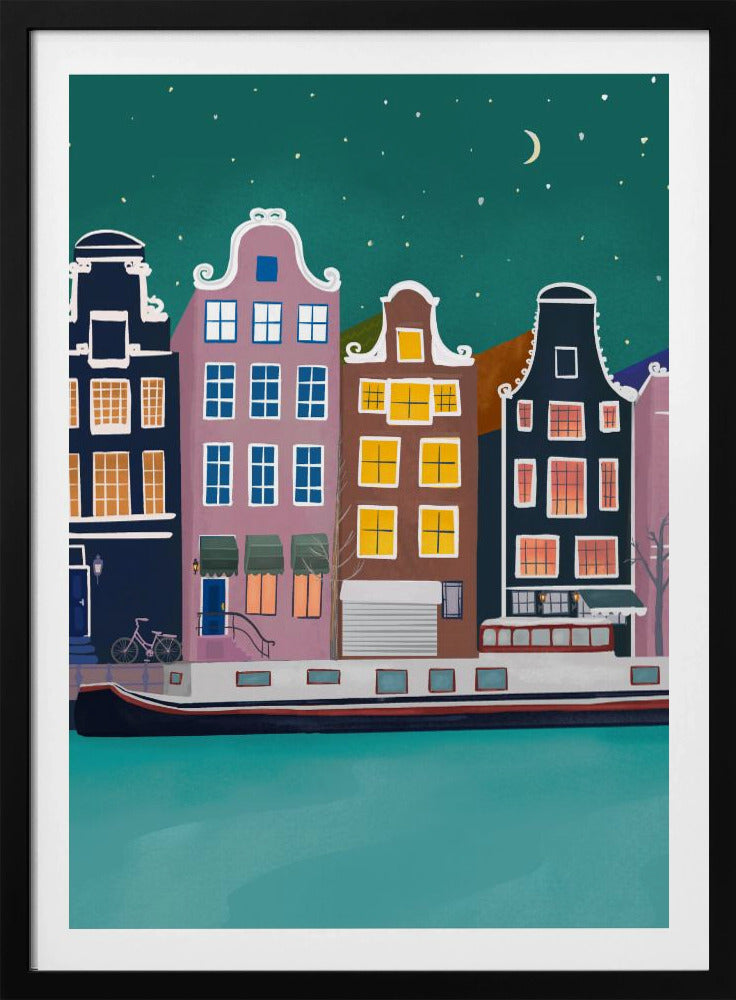 Amsterdam bei Nacht | Poster