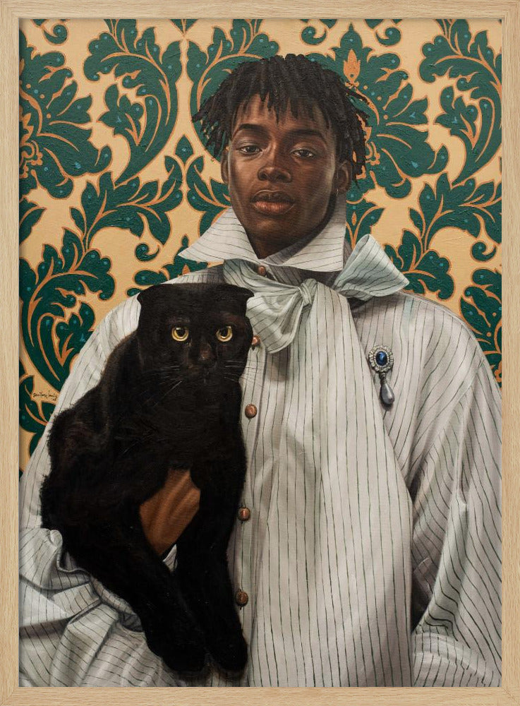 Gentleman mit Katze | Poster