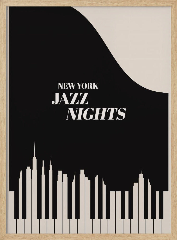Jazz Nights NYC Schwarz | Poster