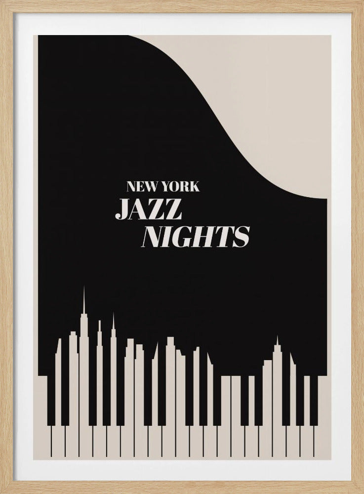 Jazz Nights NYC Schwarz | Poster