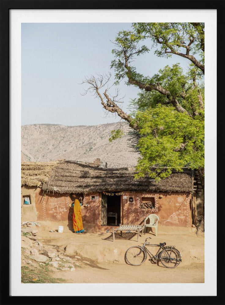 Rustikale Indianerdorfszene | Poster