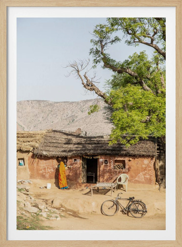 Rustikale Indianerdorfszene | Poster