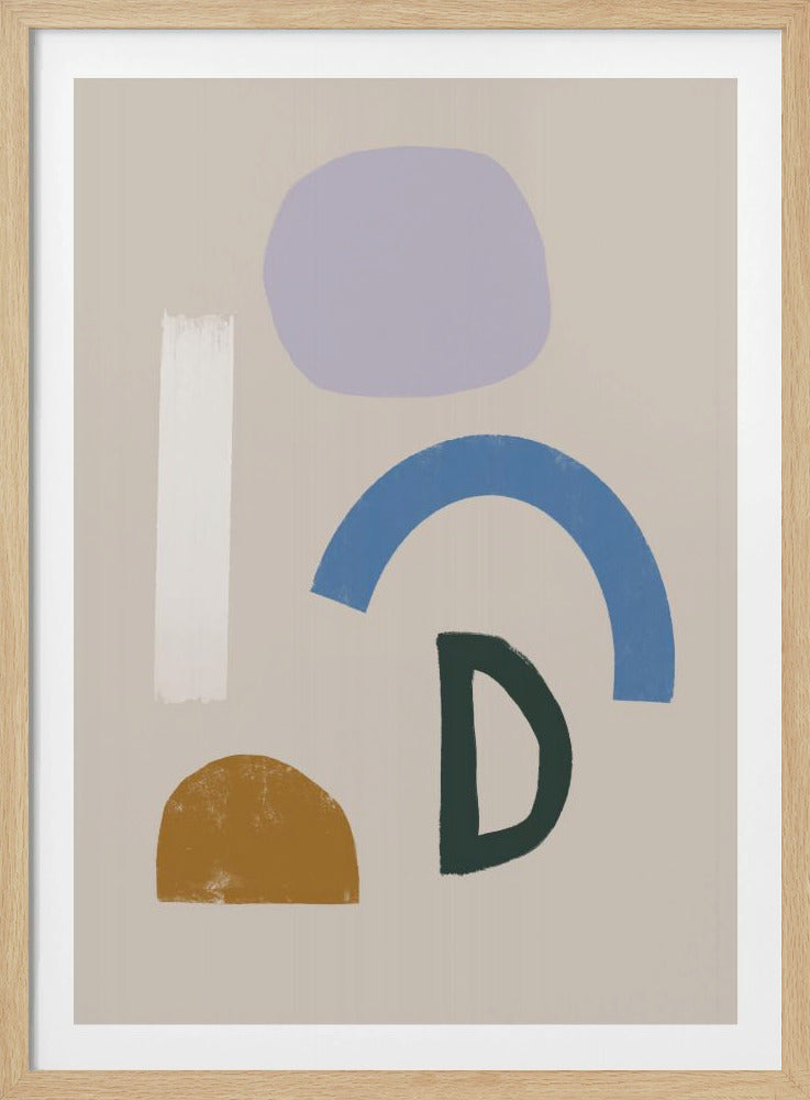 Minimalistische Formen in gedeckten Farben | Poster