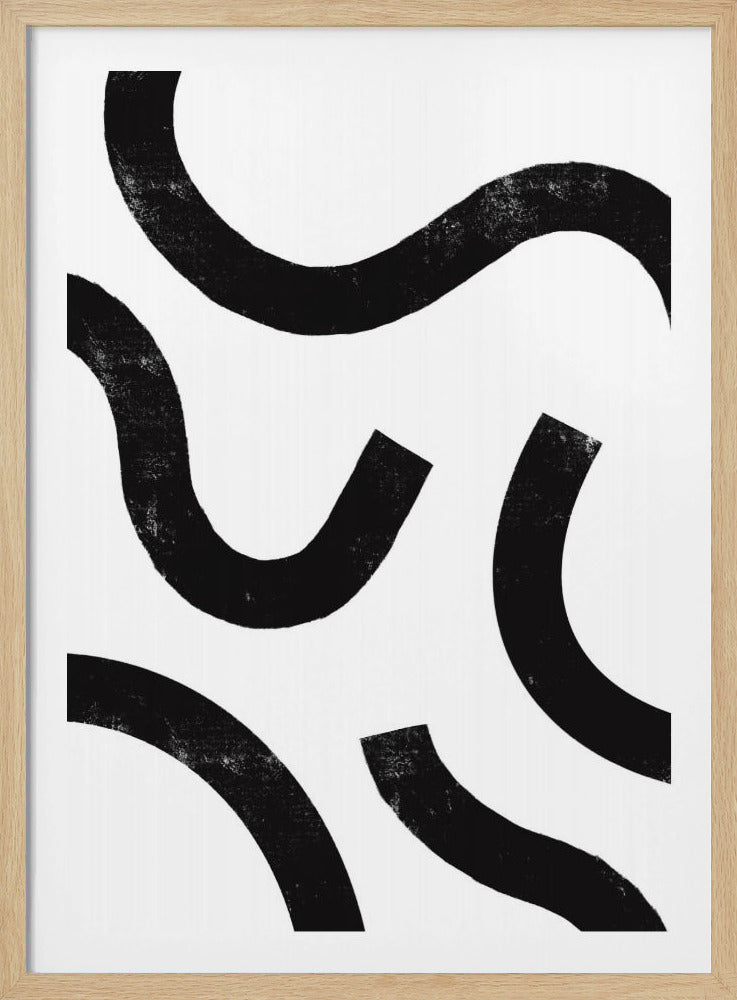 Geschwungene monochrome Pfade | Poster