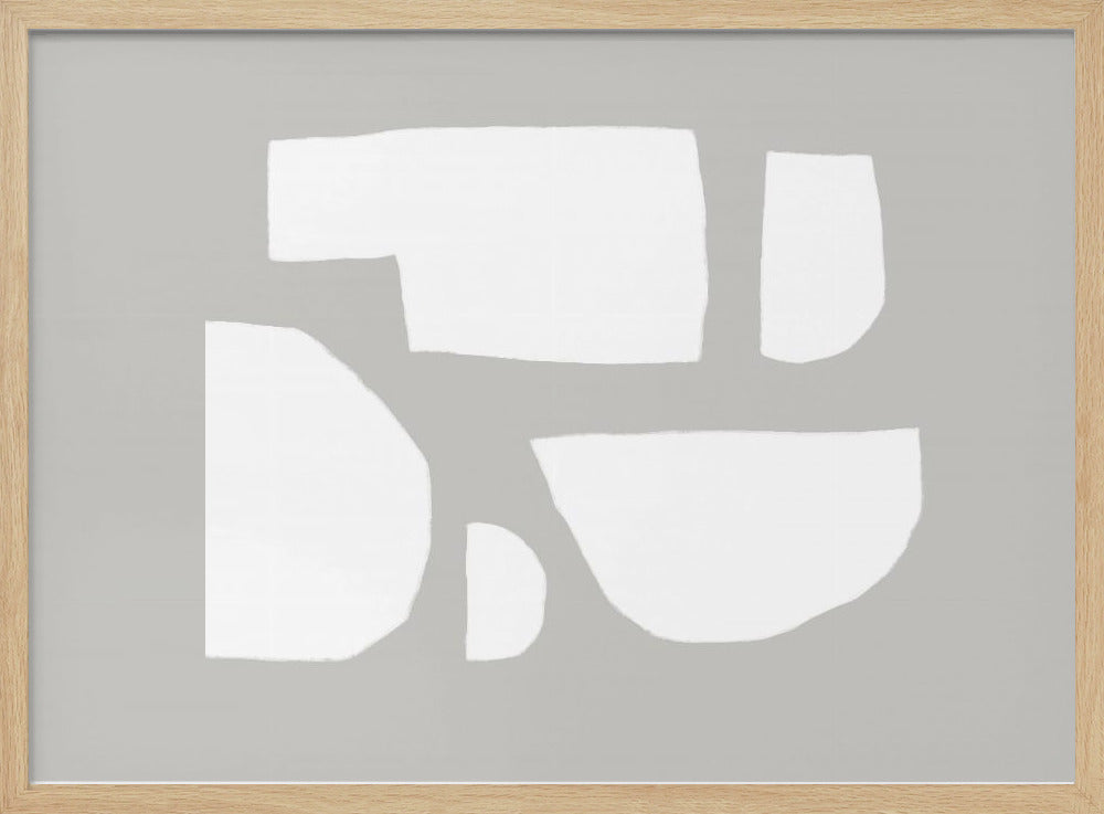 Minimalistische weiße Formen | Poster