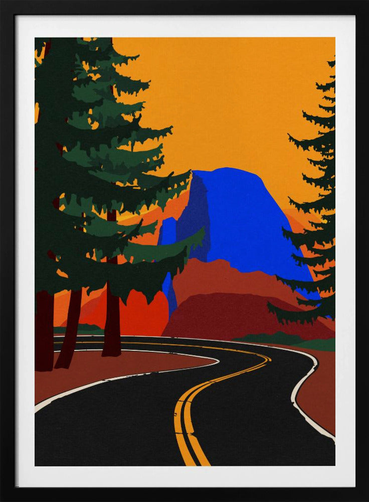 Clacier Road mit Half Dome | Poster