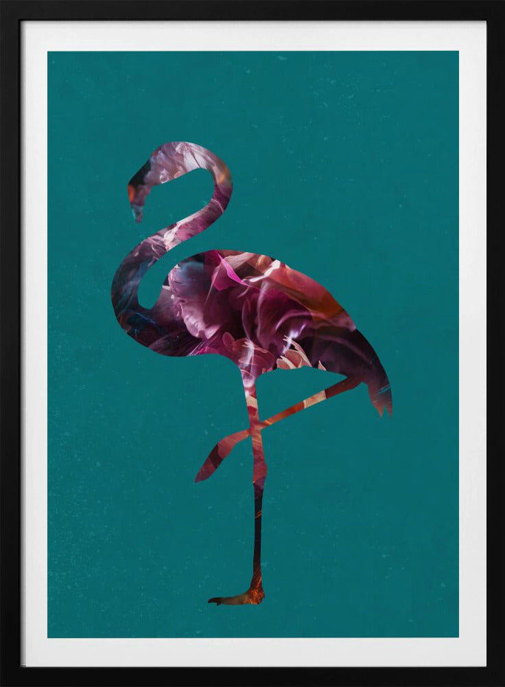 Flamingo Pink und Grün | Poster