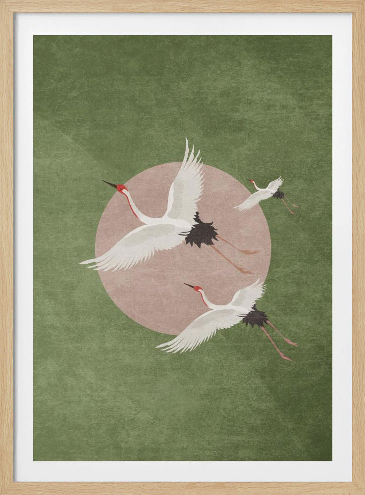 Kraniche im Flug | Poster