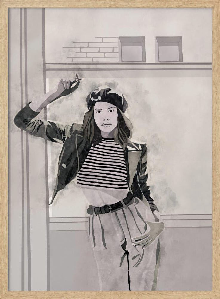 Rauchende Frau 4x5 Druck von Bohonewart | Poster