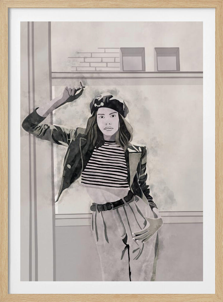Rauchende Frau 4x5 Druck von Bohonewart | Poster