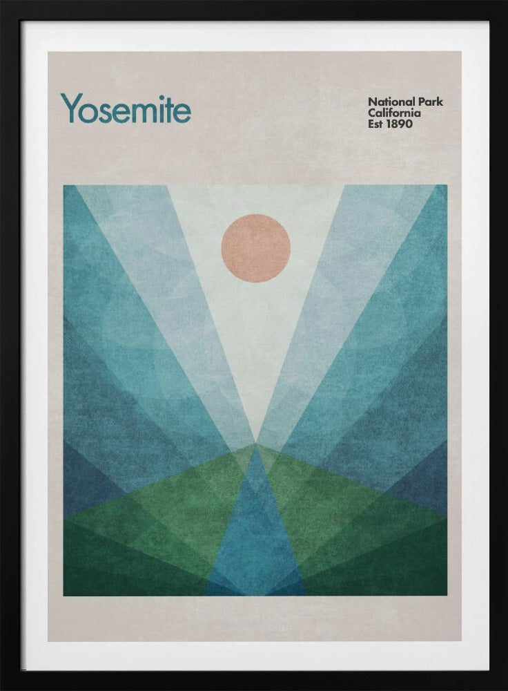 Geometrischer Sonnenaufgang | Poster