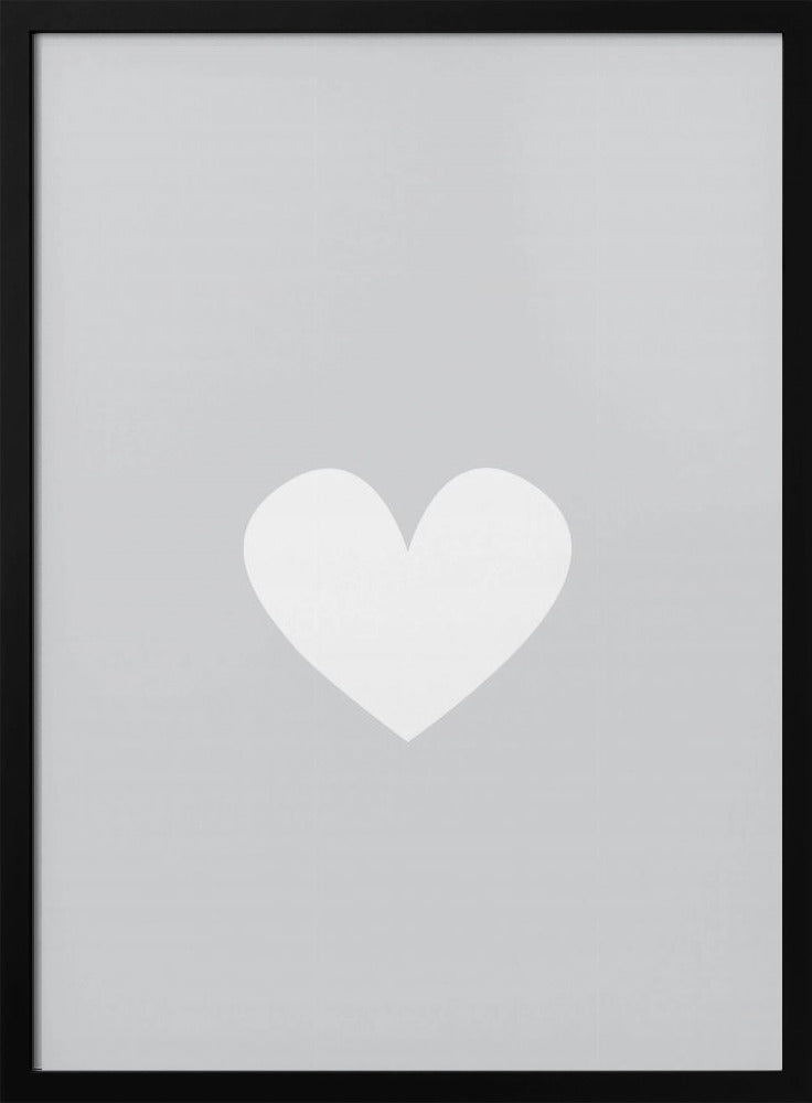 Kleines Herz Grau | Poster