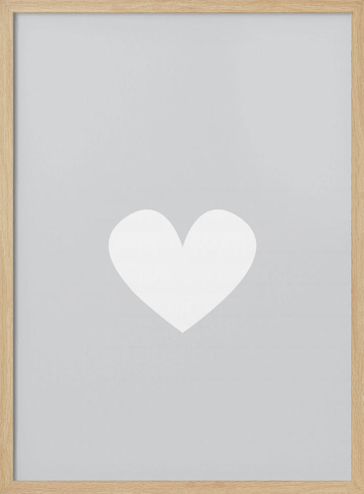 Kleines Herz Grau | Poster