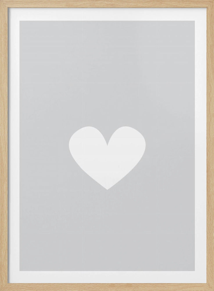Kleines Herz Grau | Poster