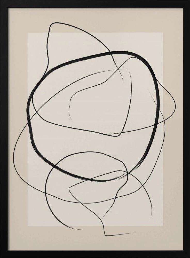 Weiche abstrakte Linienkunst | Poster