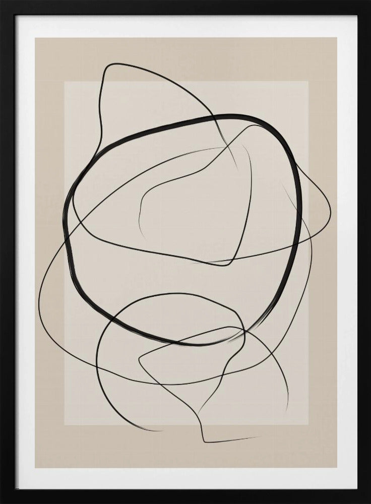 Weiche abstrakte Linienkunst | Poster