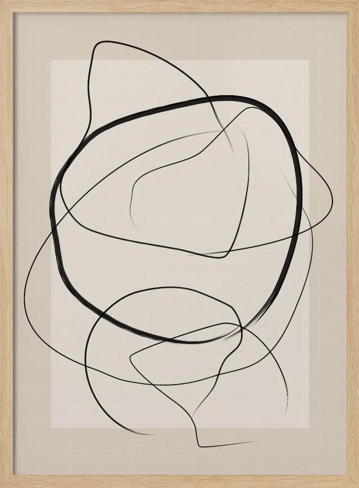 Weiche abstrakte Linienkunst | Poster