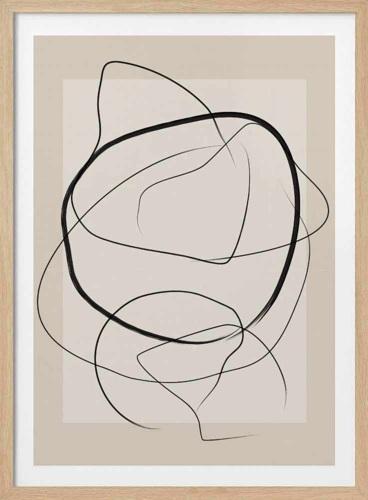 Weiche abstrakte Linienkunst | Poster