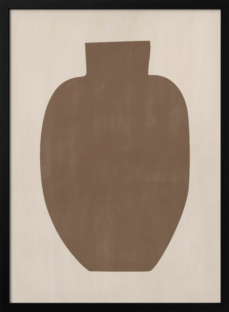 Braune Silhouette einer Vase | Poster