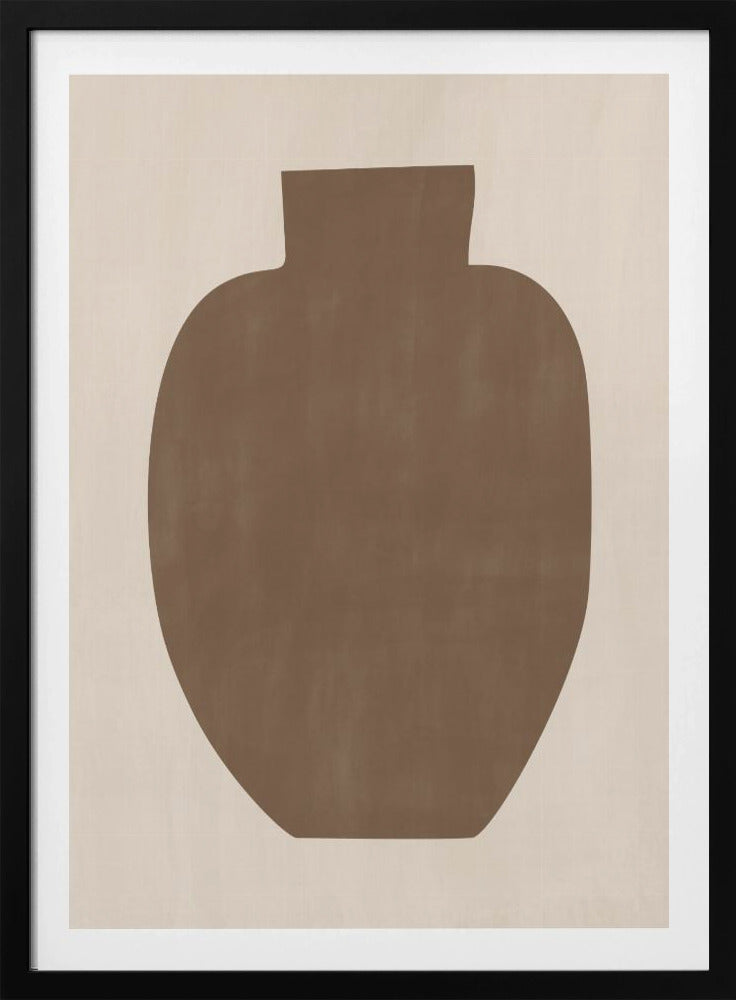 Braune Silhouette einer Vase | Poster