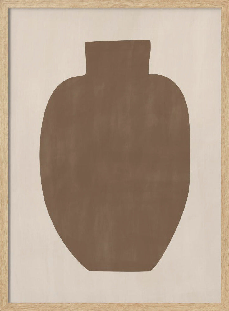 Braune Silhouette einer Vase | Poster