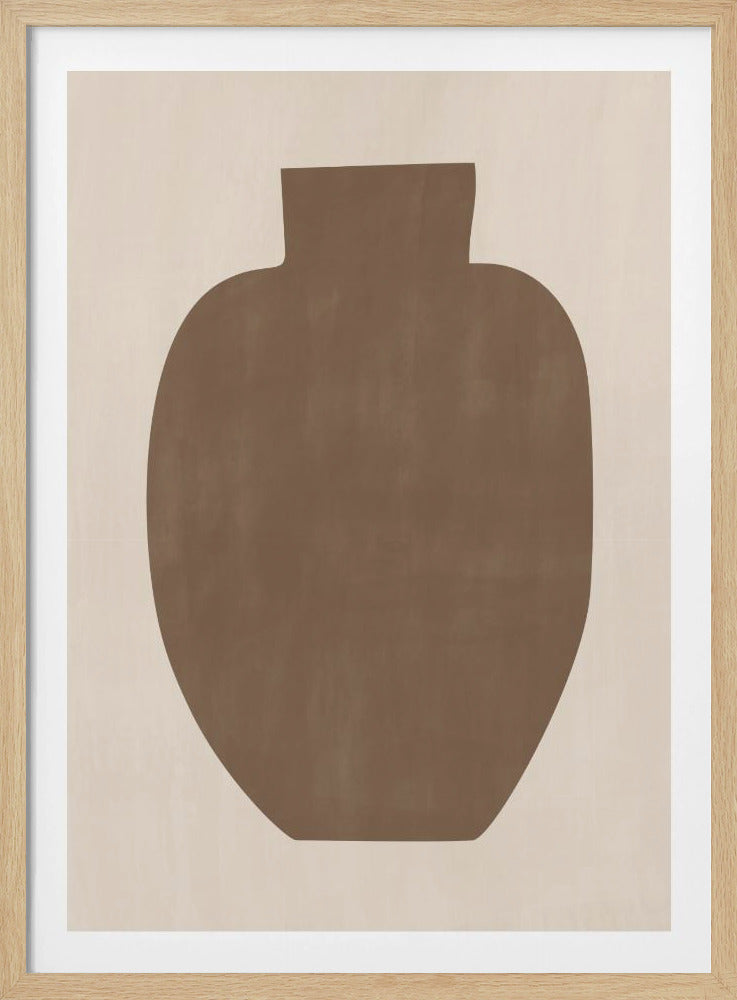 Braune Silhouette einer Vase | Poster