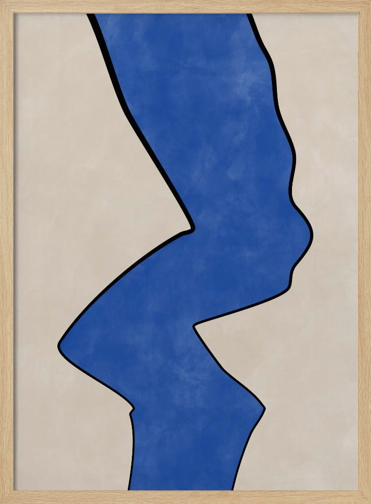 Kräftige blaue Kontur | Poster