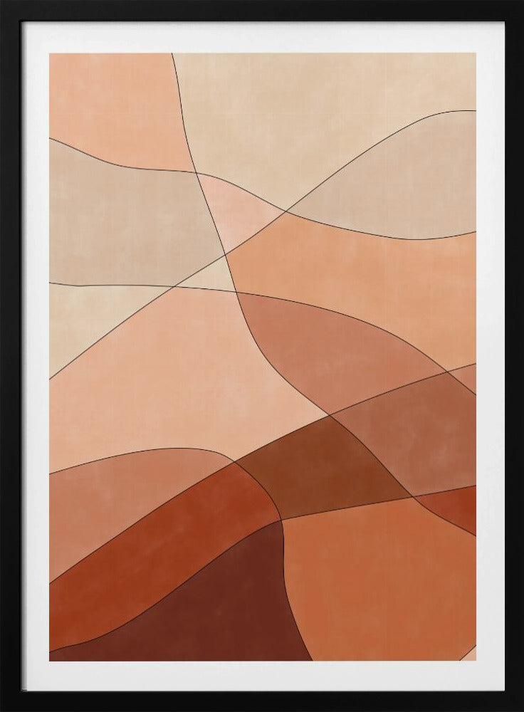Fließende Linien und warme Erdtöne | Poster