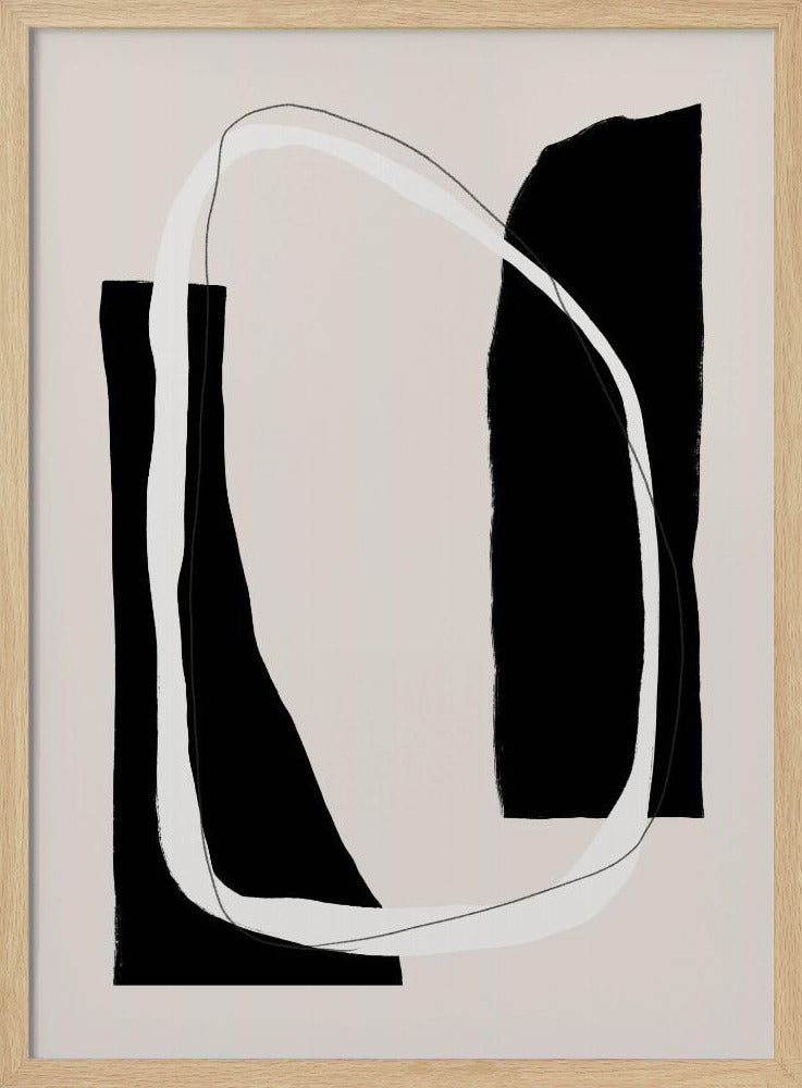 Monochrome geometrische Formen | Poster