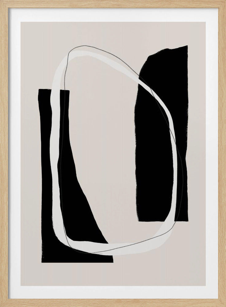 Monochrome geometrische Formen | Poster